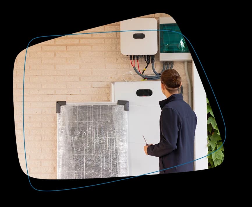 Solar battery storage system installed at Australian home - battery leads Australia